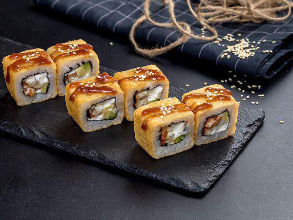 Базилико-пицца - Хот унаги маки