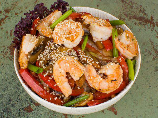 Гастроном - Азиатская креветка с рисом