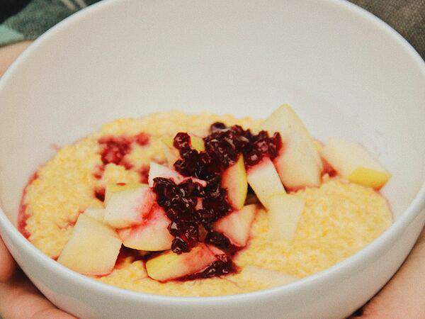 Фрай - Пшенная каша с карамелизированной тыквой и яблоком