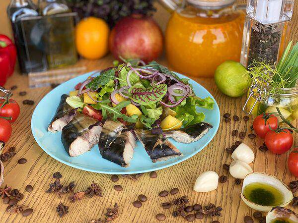 Июль - Салат с копчёной скумбрией