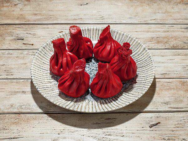 Дади - Хинкали с курицей и копченым сыром в саперави