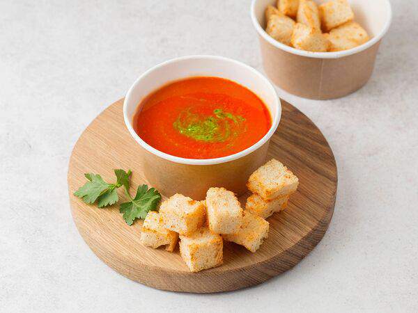 Веган великан - Суп томатный с печеным перцем