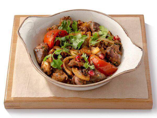 Патари - Кучмачи с куриными потрошками и грибами