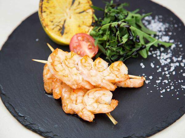 Зимний сад - Креветки тигровые жареные на шпажке