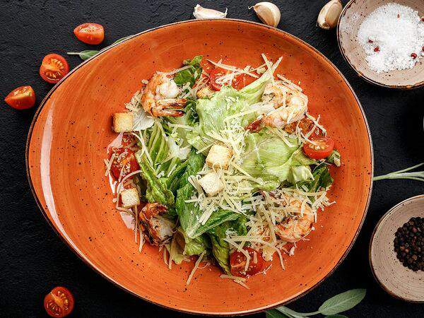 Паста-Паста - Салат Цезарь с креветками