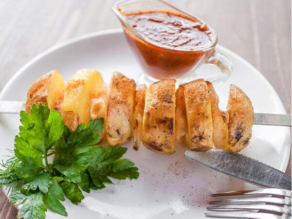 Шашлык-пикник - Картофель со свиным салом