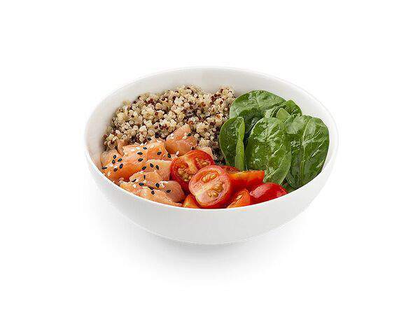 Блинбери - Салат с киноа и лососем