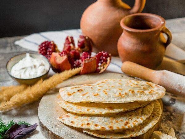 Миндаль - Кутаб с сыром и зеленью