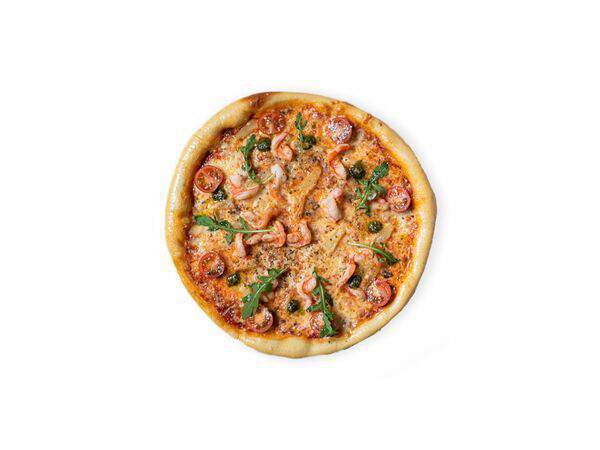 Пицца   Свои & Наши - Креветки с ананасами