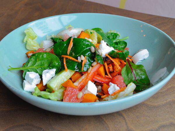 Каеф - Салат с тыквой, грейпфрутом и цитрусовым соусом