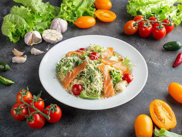 Шашлычок - Цезарь с семгой