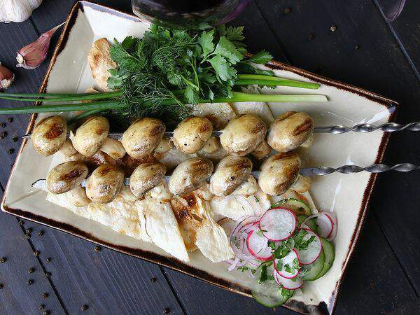 Фрау Мюллер - Шашлык из шампиньонов