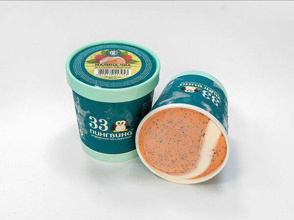 Биолавка - Десерт Малина с семенами Чиа в ведерке