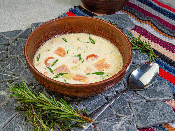 Грузина Мама - Сливочный суп с лососем