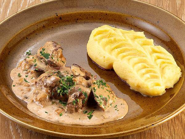 Колбасофф - Бизнес-ланч Куриная печень по-домашнему