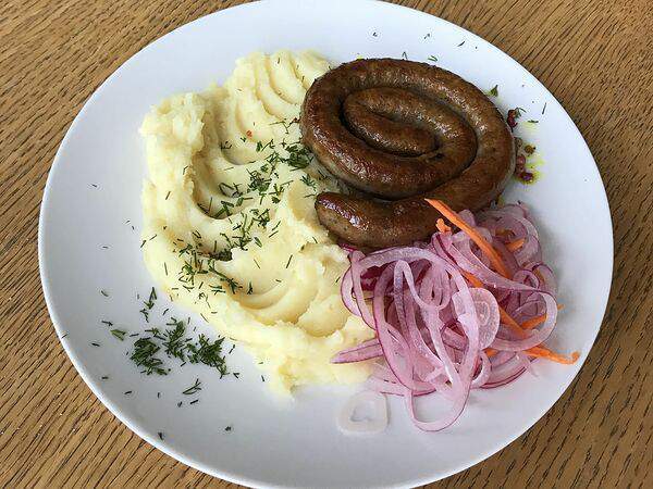 Перчим & солим - Колбаски домашние с гарниром