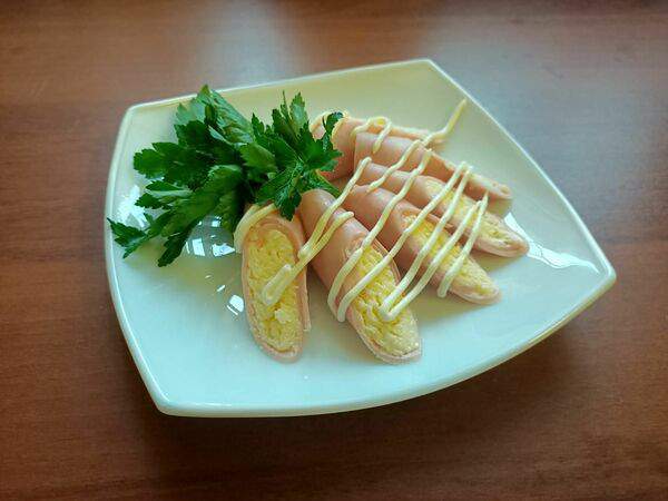 Мельница - Рулетики из ветчины с сыром