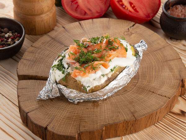 Пiльна Вiльня - Пан-картофан с семгой и творожной пастой