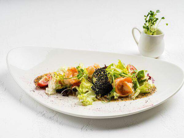 Leto-cafe - Салат с креветками и цукини-гриль