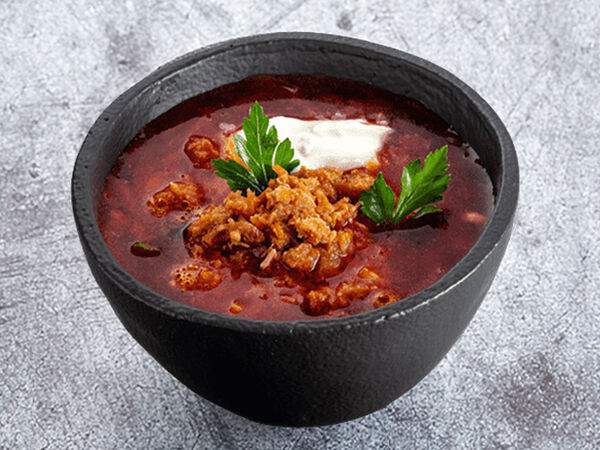 Теремок - Борщ с рубленым мясом двойная порция