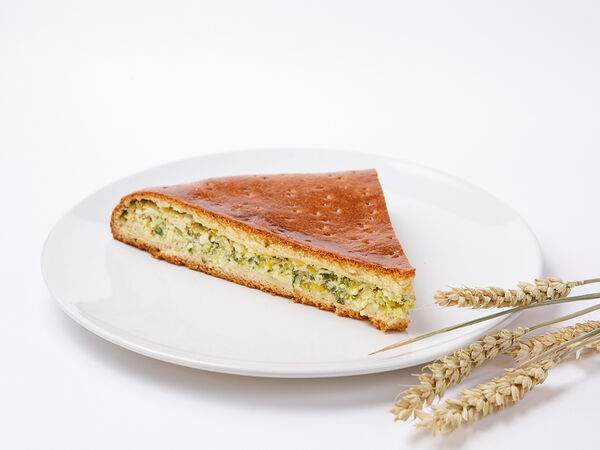 Булочные Фокина - Пирог с луком порей и яйцом