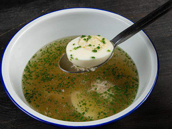 La barbecue реберная - Суп куриный с яйцом