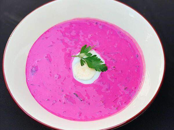 Ресторан 101 - Свекольник с копченой сметаной