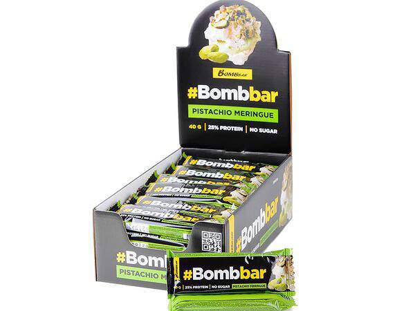 Lazy fox coffee - Батончик протеиновый с шоколадом Фисташковая меренга без сахара Bombbar