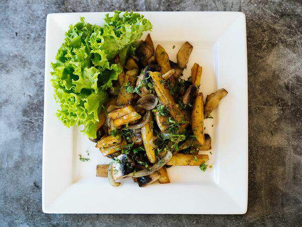 Казак и море - Картофель жареный с грибами и луком