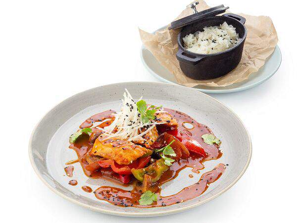 Брикас литовская кухня - Филе индейки с овощами в Паназиатском стиле