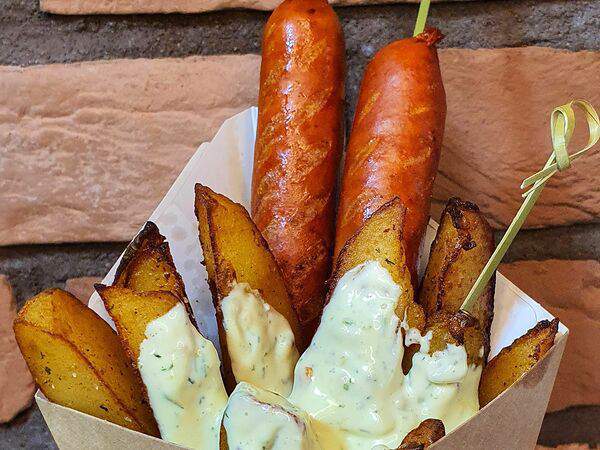 Грильфуд драйв - Картофель по-деревенски с копчёной колбасой