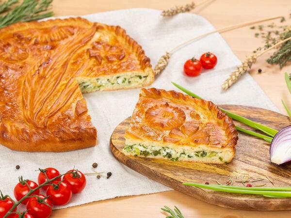 Пышка Малышка - Пирог с зелёным луком и яйцом