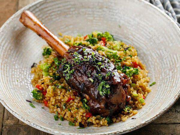 Маймун - Запеченная баранья ножка с булгуром