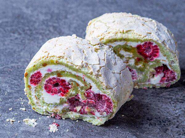 Пекарня Буханка - Рулет фисташковый с малиной