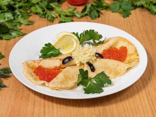 Ресторан Компания - Блинчики с красной икрой