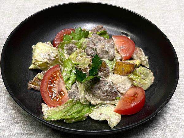 Мишлен - Салат Тёплый с куриной печенью