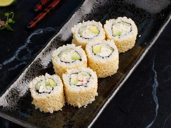 Баклажан Горьковская - Калифорния в кунжуте с крабом