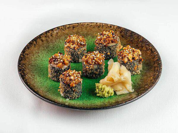 Avocado queen - Хрустящий ролл угорь,лосось