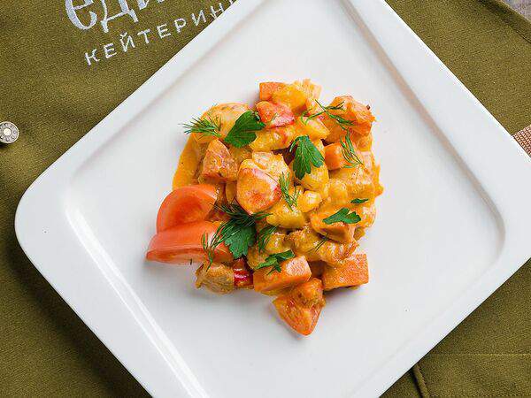 Хотим-едим - Жаркое с цыпленком карри