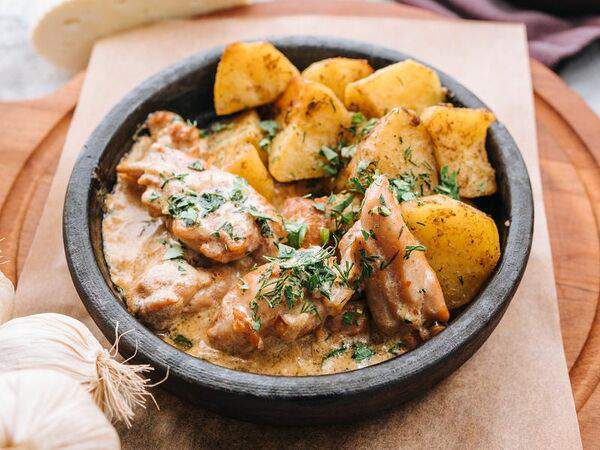 Кинза - Чкмерули с картофелем