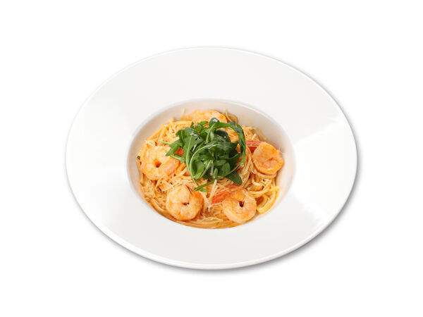 Чебуречная Брынза - Спагетти с тигровыми креветками