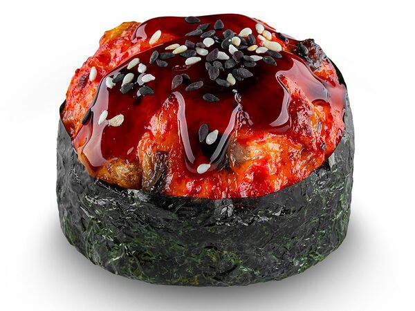 Белый рис - Запеченный гункан с угрём