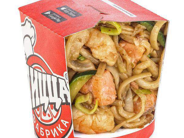 ПиццаФабрика - Удон с морепродуктами в устричном соусе