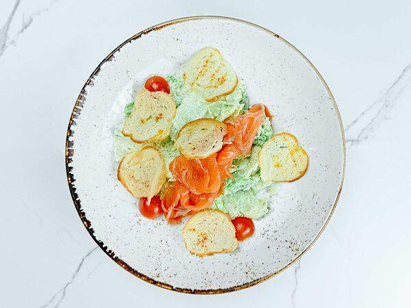 Прожарка - Цезарь с лососем