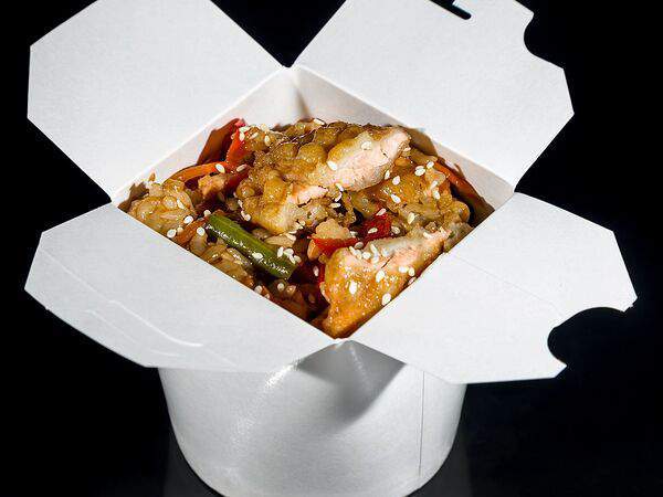 Сувлаки - Тяхан с лососем