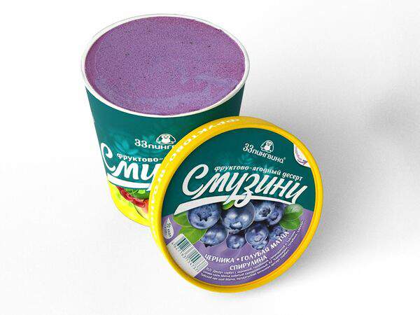 33 Пингвина - Смузини Черника, голубая матча, спирулина