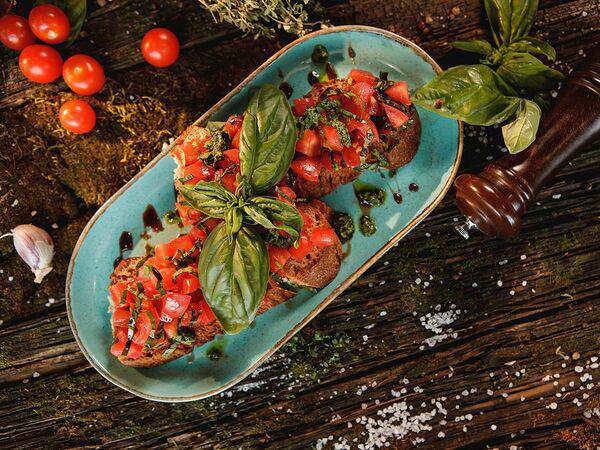 Shef papas - Брускетта со сладкими томатами и базиликом