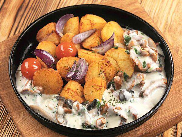 Васильки - Жареный картофель с грибами