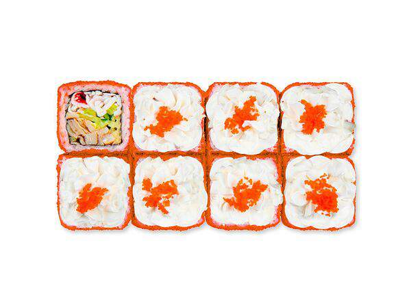 Белый рис - Краб с шапочкой