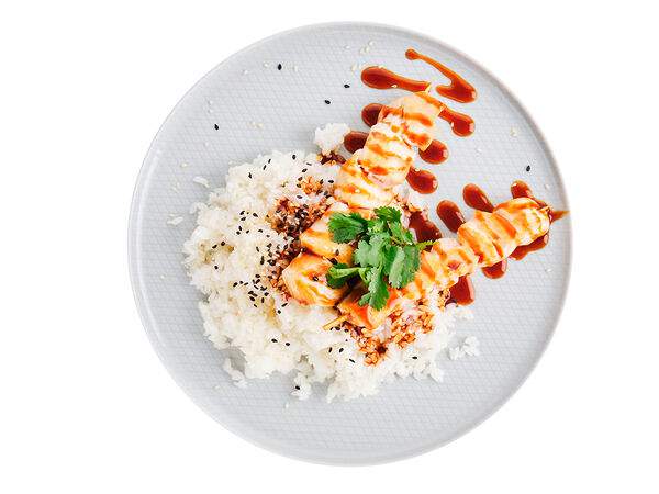 Мандарин - Шашлычки куриные в соусе терияки с рисом